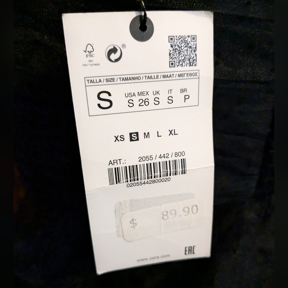 ZARA Mini Dress w/Tulle Swiss Dot Ruffles, Sz Sm, NWT!!! - Picture 4 of 4